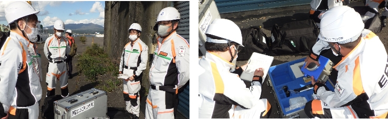 訓練風景(出動、資機材点検)の様子